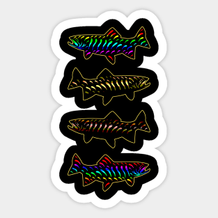 trout collection retro Sticker